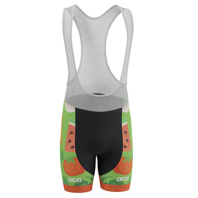 Men's Future is Vegan Gel Padded Cycling Bib - Green