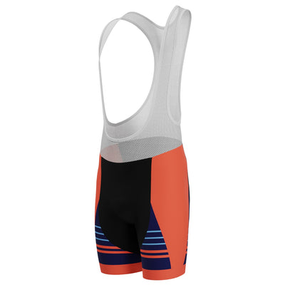 Men's Stripe For Speed Gel Padded Cycling Bib - Orange