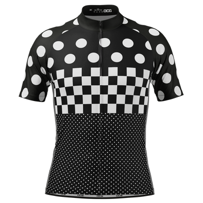 Men's "Nina" Polka Dot Short Sleeve Cycling Jersey