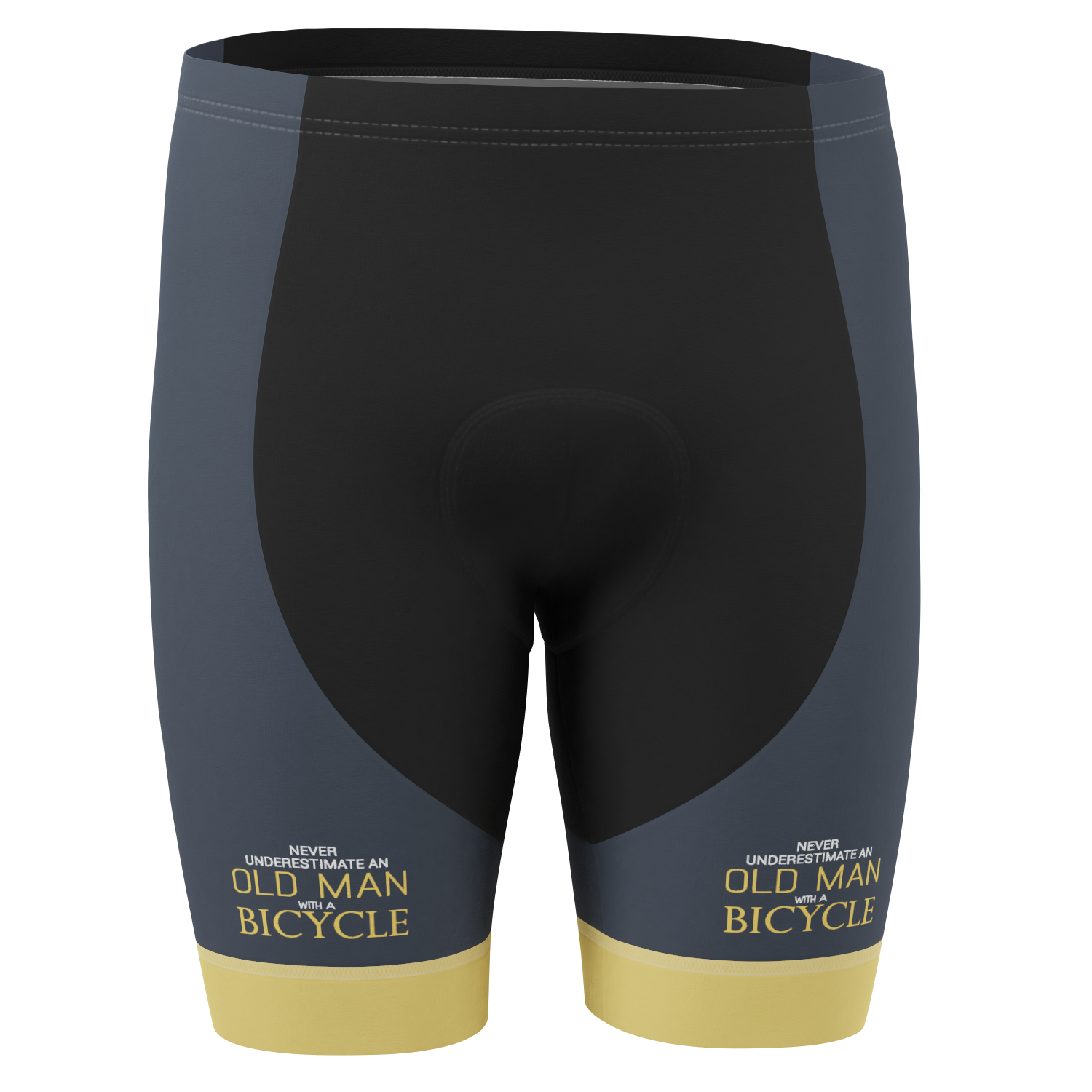 Men's Never Underestimate an Old Man Gel Padded Cycling Shorts