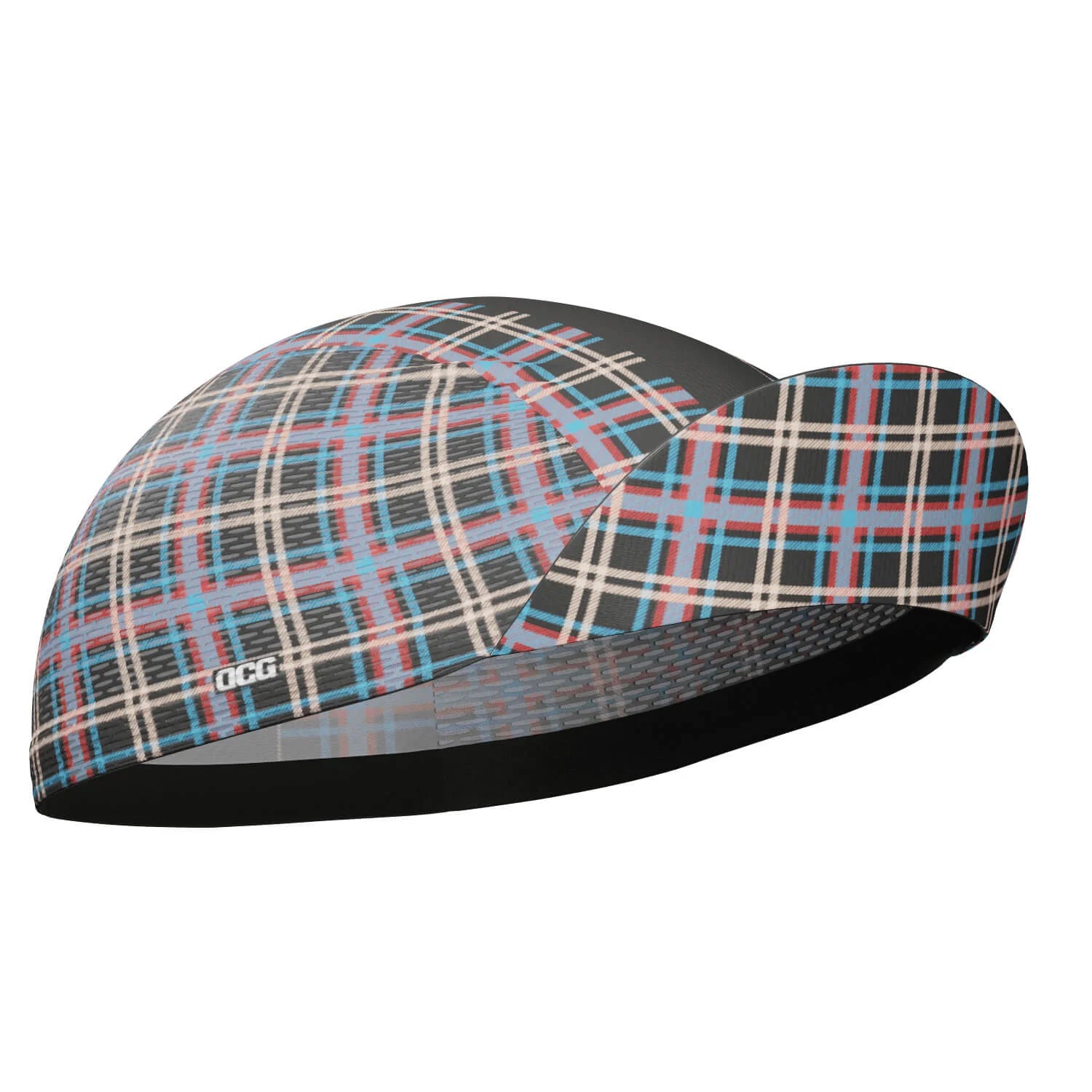 Unisex Blue Plaid Checkered Quick Dry Cycling Cap