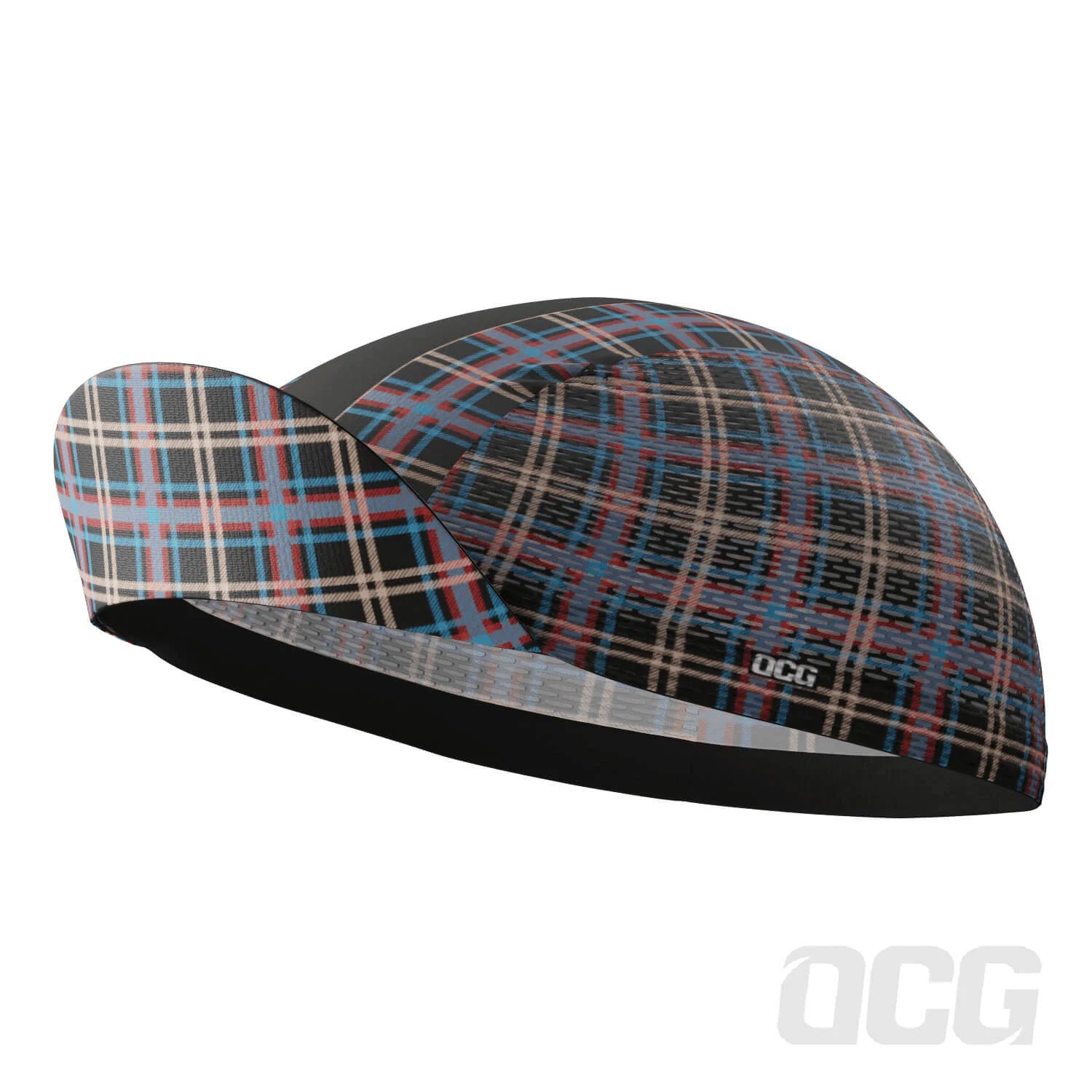 Unisex Blue Plaid Checkered Quick Dry Cycling Cap