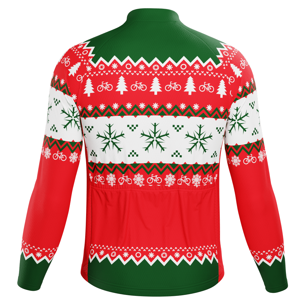 Men's Ugly Christmas Sweater Long Sleeve Cycling Kit