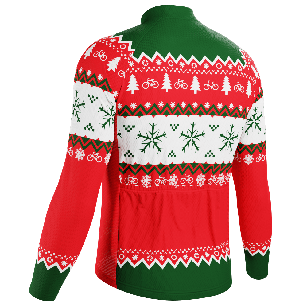 Men's Ugly Christmas Sweater Long Sleeve Cycling Kit