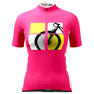 Women's Born To Ride Series 1 Short Sleeve Cycling Jersey - Pink