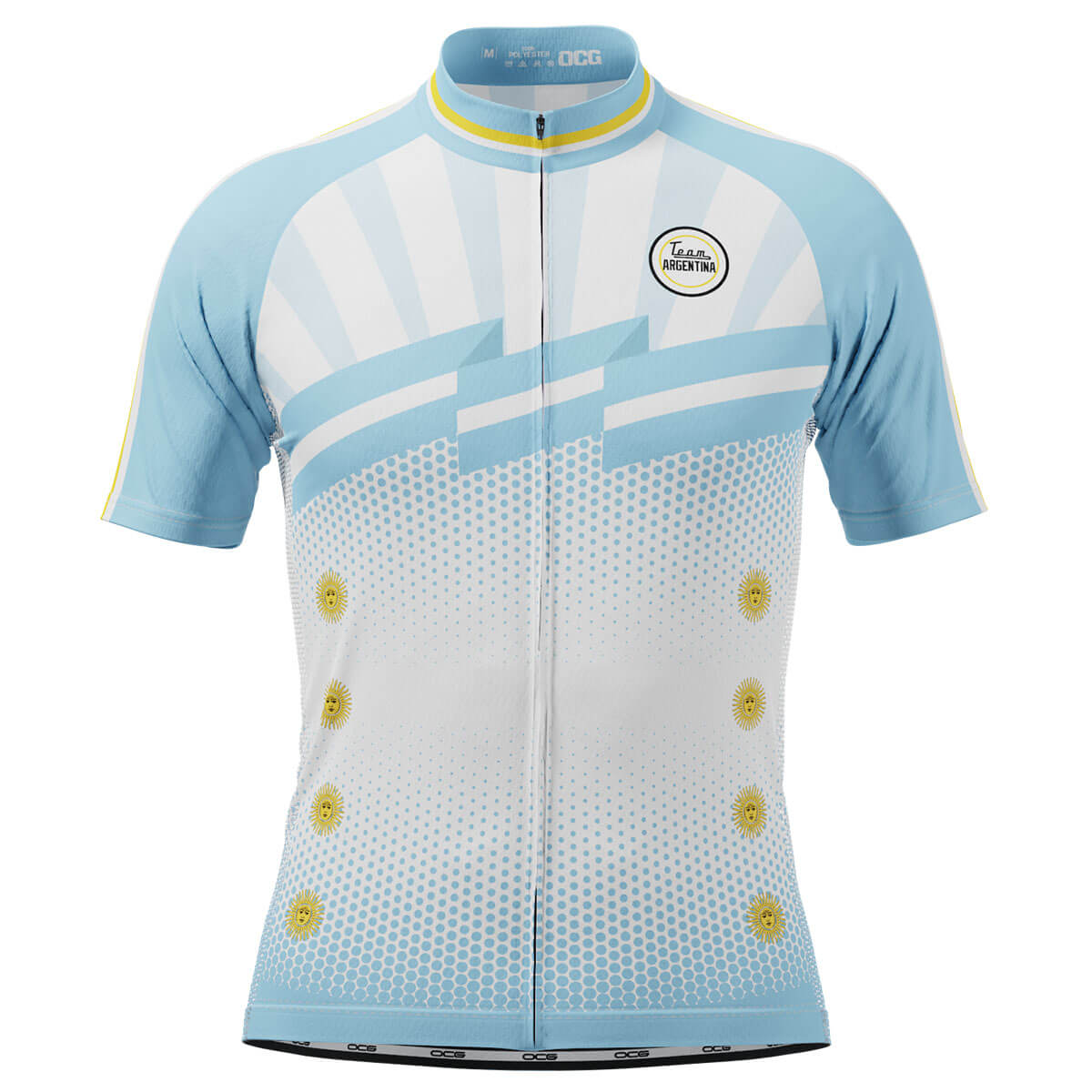 Men's World Countries Flag Argentina Short Sleeve Cycling Jersey