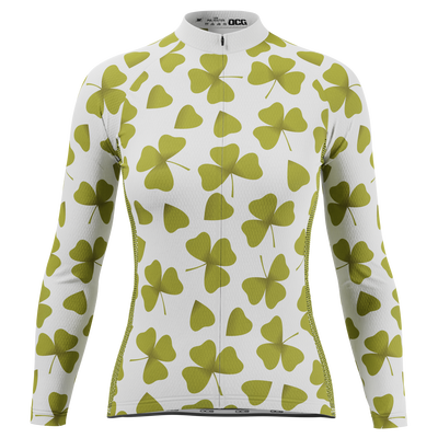 Women's Three Leaf Clover Long Sleeve Cycling Jersey