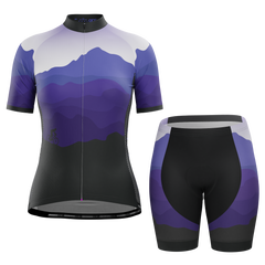 Women's Ride Free Sunset 2 Piece Cycling Kit