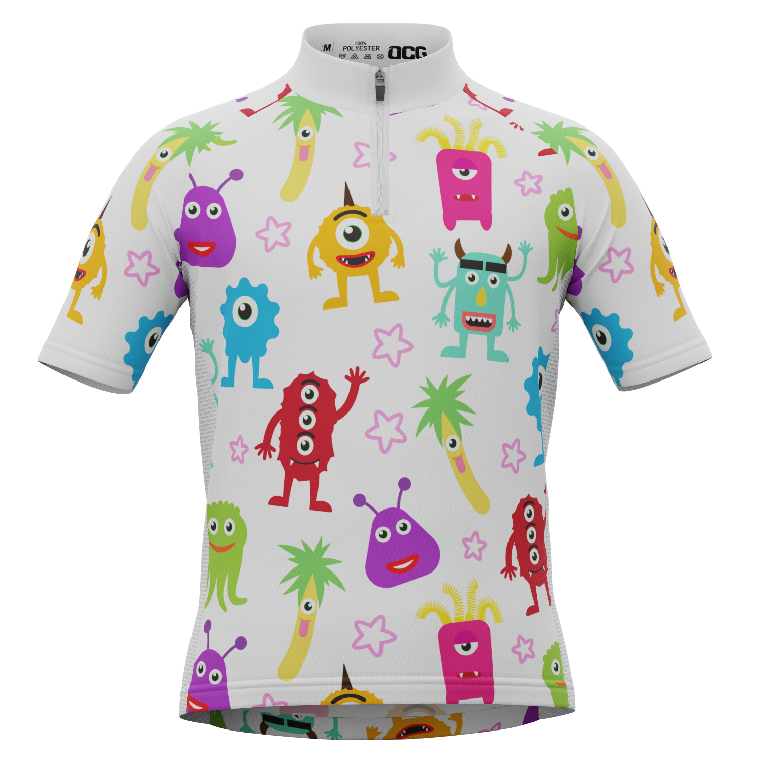 Kid's Happy Monsters Short Sleeve Cycling Jersey