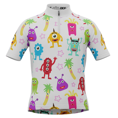 Kid's Happy Monsters Short Sleeve Cycling Jersey