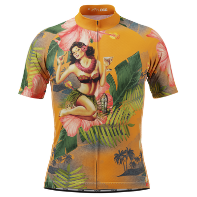 Men's Aloha Flowers Short Sleeve Cycling Jersey
