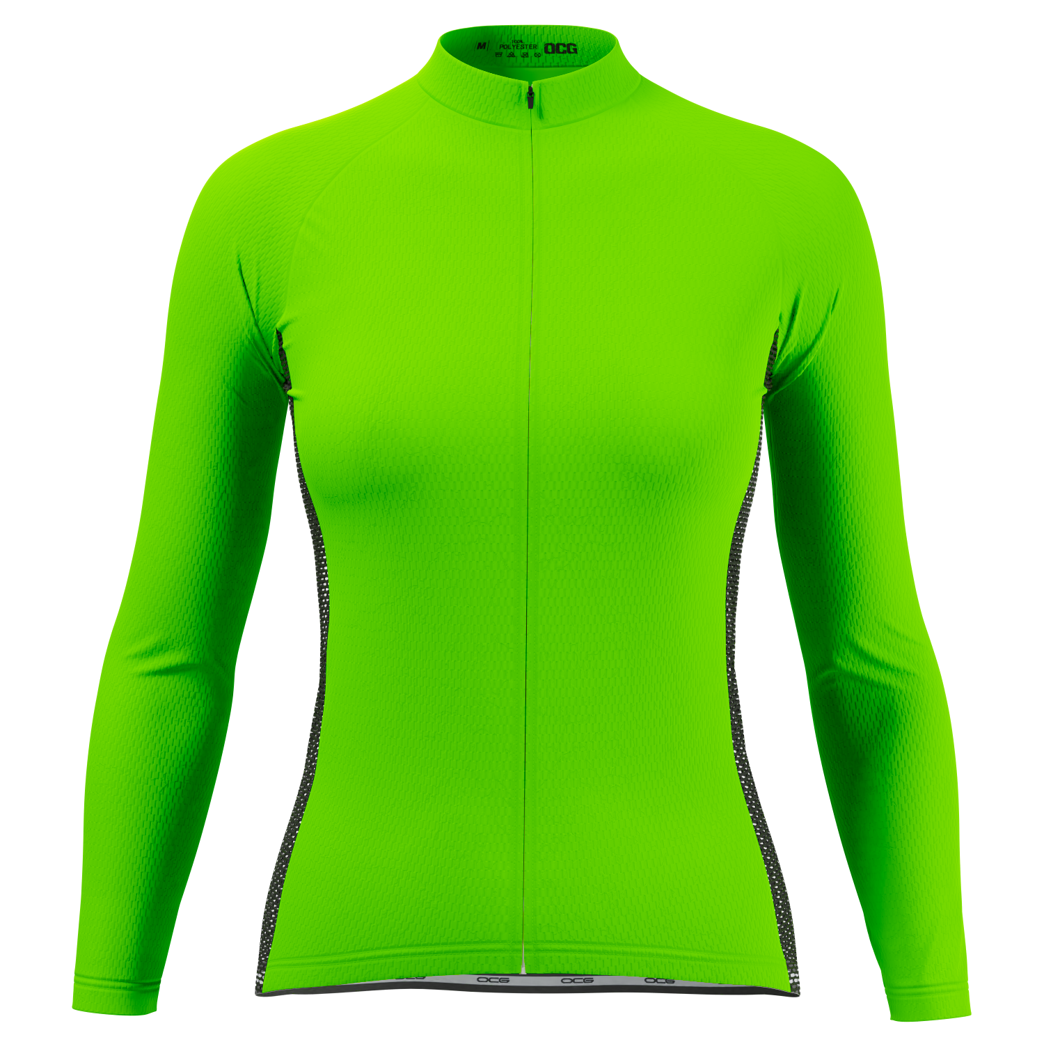 Women s High Viz Plain Colour Long Sleeve Cycling Jersey