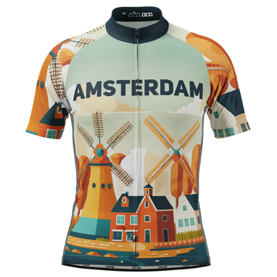 Men's Around The World - Amsterdam Short Sleeve Cycling Jersey