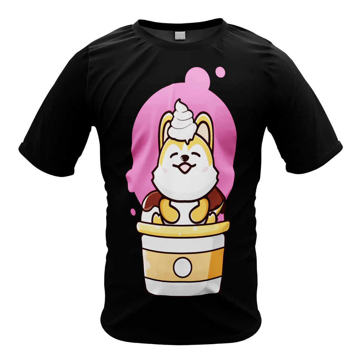 Kid's Manga Cute Ice Cream Dog T-Shirt