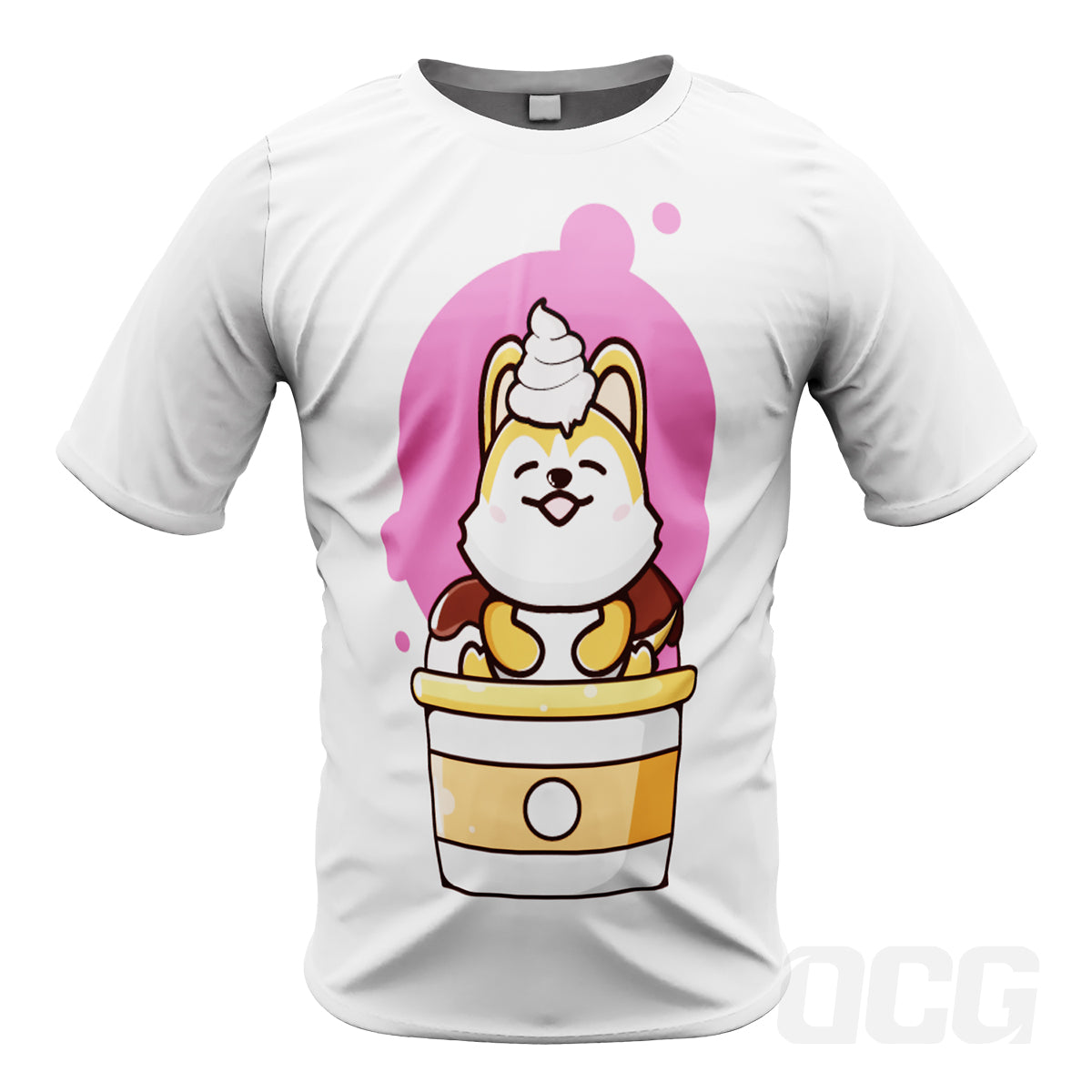 Kid's Manga Cute Ice Cream Dog T-Shirt