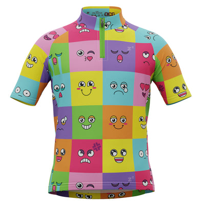 Kid's Emoji Fever Short Sleeve Cycling Jersey