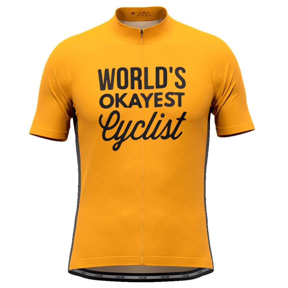 Men's World's Okayest Cyclist High Viz Cycling Jersey