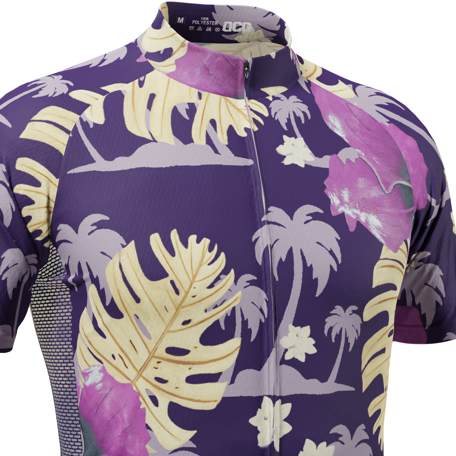 Men's Palmtree Leaves Short Sleeve Cycling Jersey