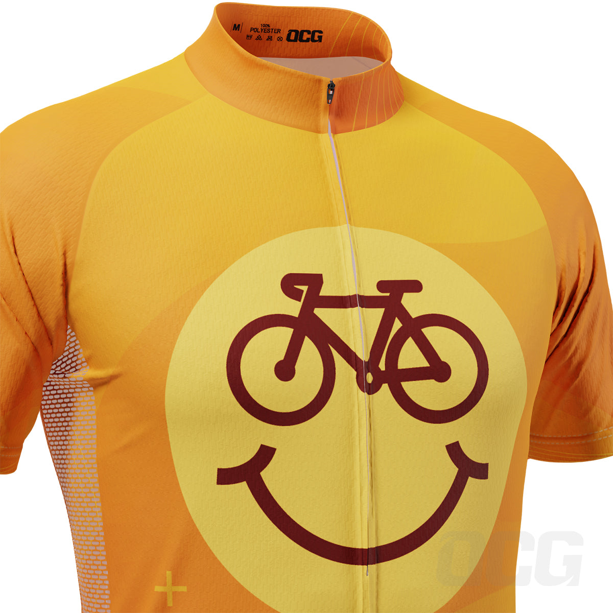 Men's Cycling is Happiness Emoji Short Sleeve Cycling Jersey