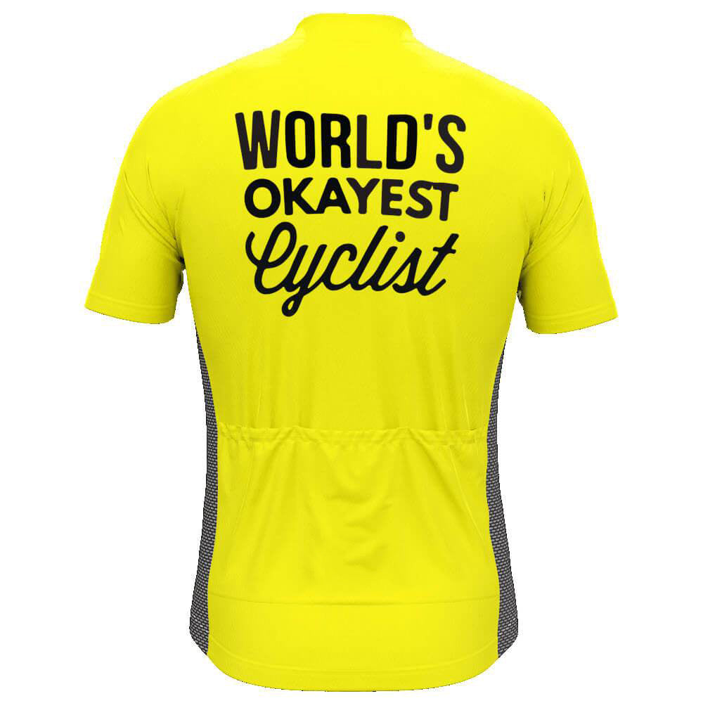 Men's World's Okayest Cyclist High Viz Cycling Jersey