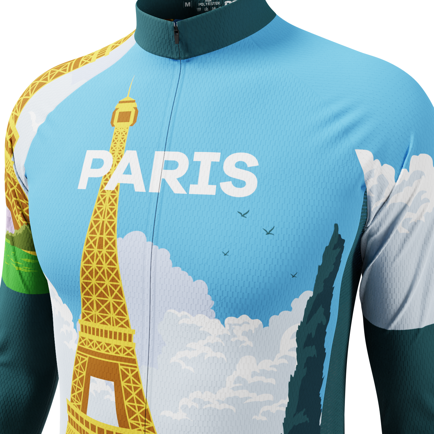 Men's Around The World - Paris Long Sleeve Cycling Jersey