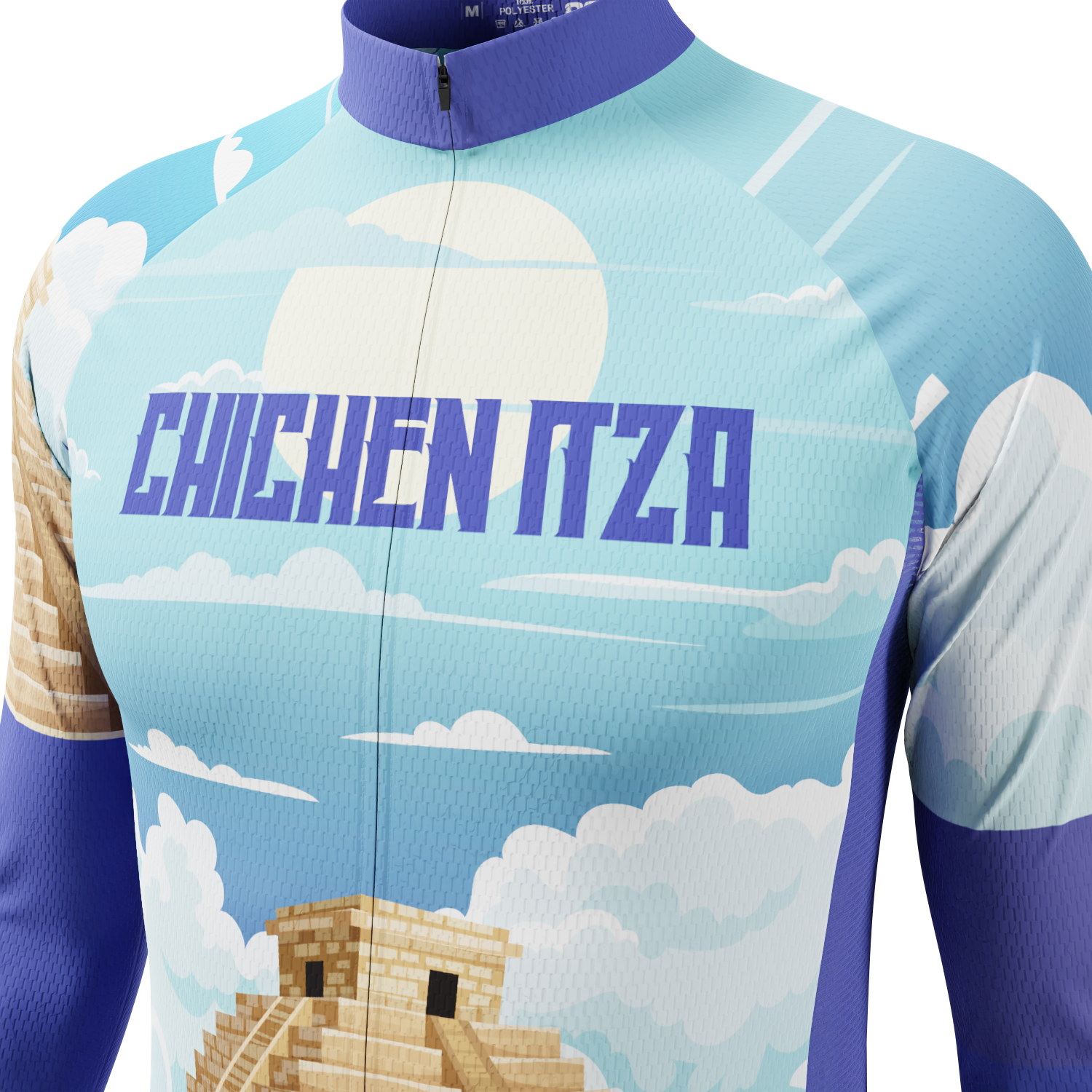 Men's Around The World - Chichen Itza Long Sleeve Cycling Jersey