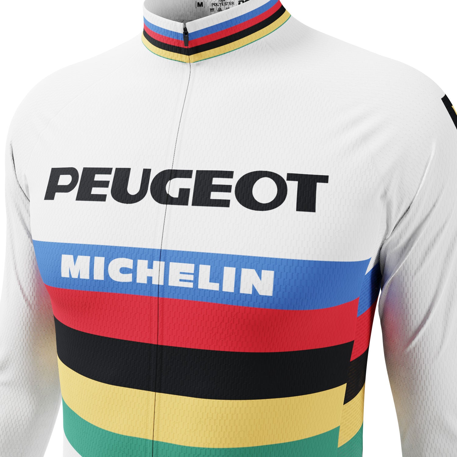 Men's Peugeot BP Michelin Retro Classic Long Sleeve Cycling Jersey