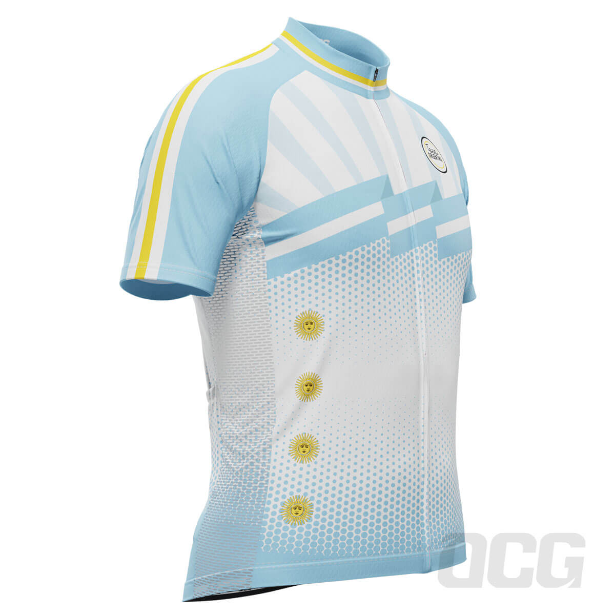 Men's World Countries Flag Argentina Short Sleeve Cycling Jersey