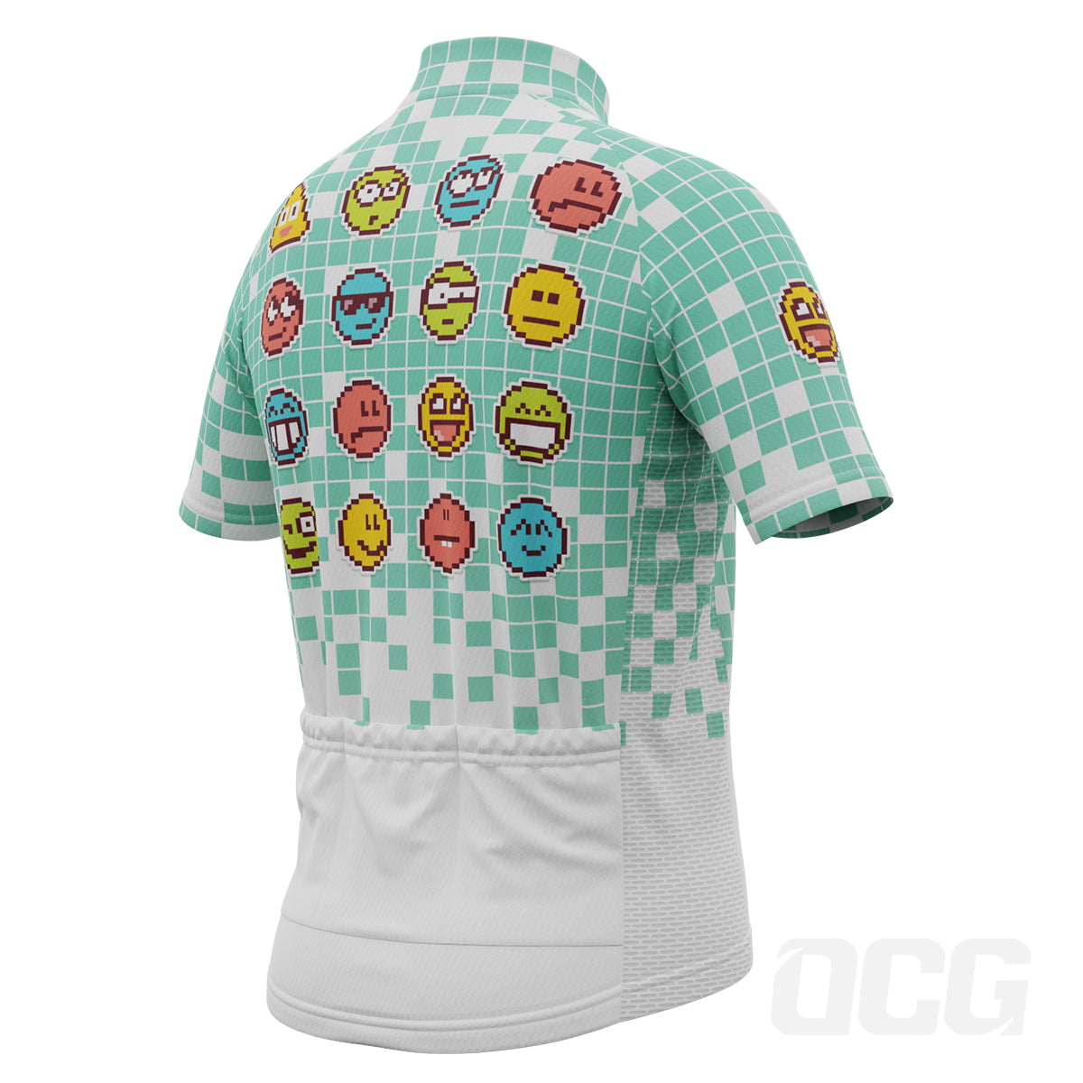 Kid's Pixel Mania Emoji 8 Bit Short Sleeve Cycling Jersey