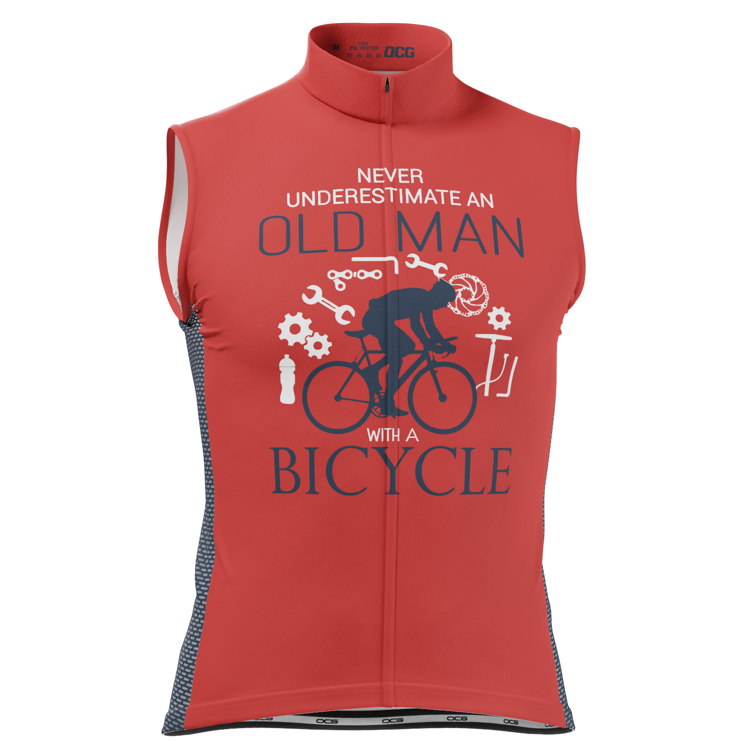 Men's Old Man Bicycle Sleeveless Cycling Jersey