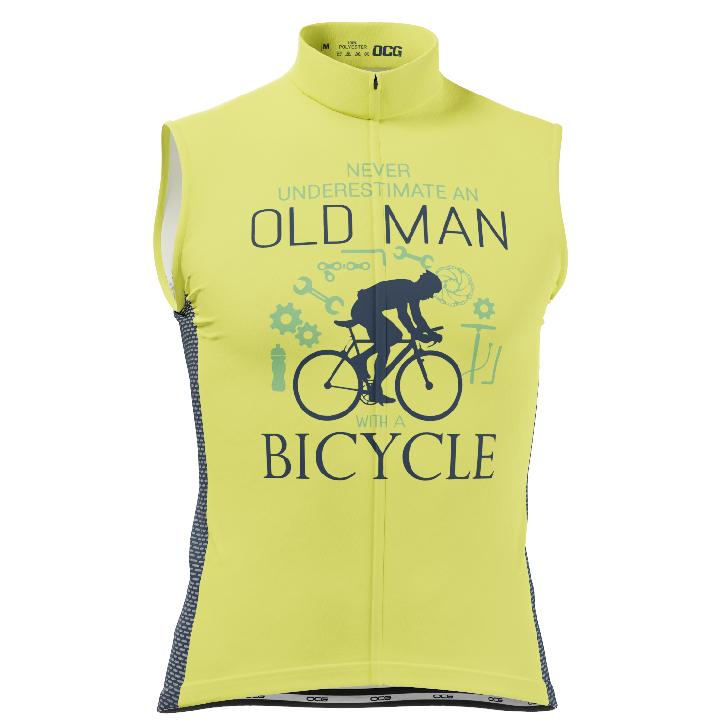Men's Old Man Bicycle Sleeveless Cycling Jersey