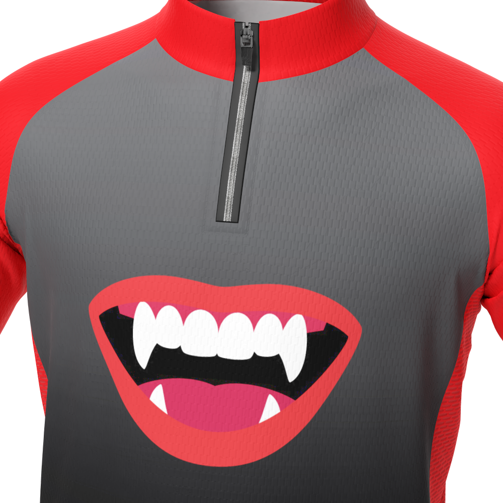 LDL Kids Vampire Lips Short Sleeve Cycling Jersey