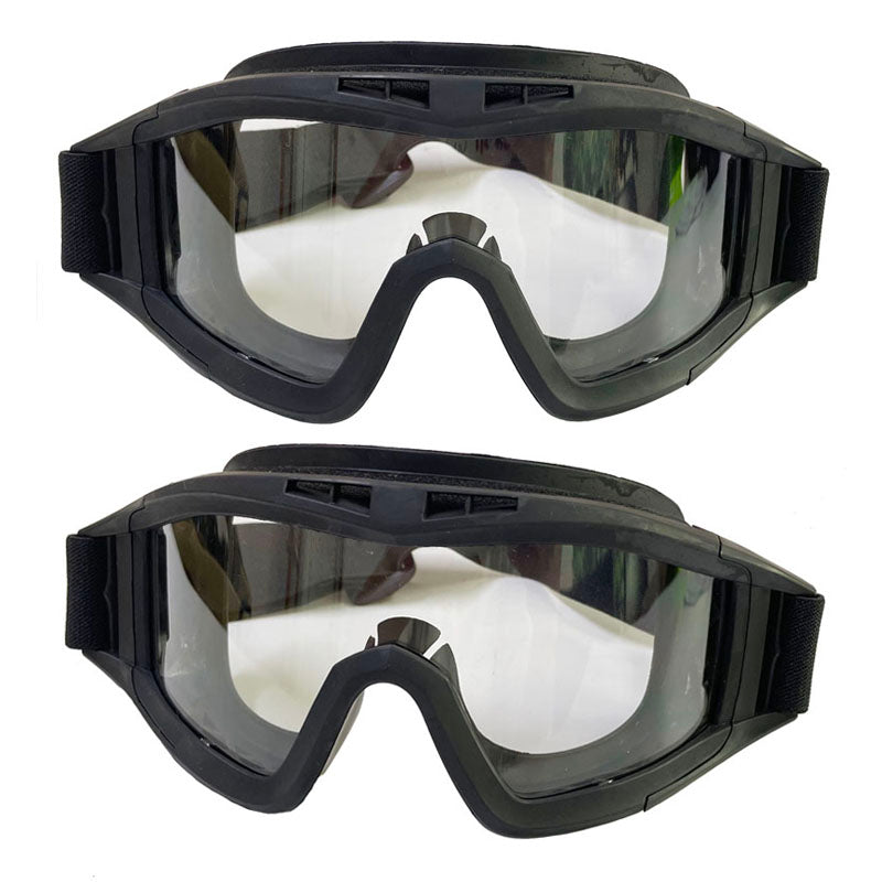 Full-goggle style cycling sunglasses with interchangeable color lenses
