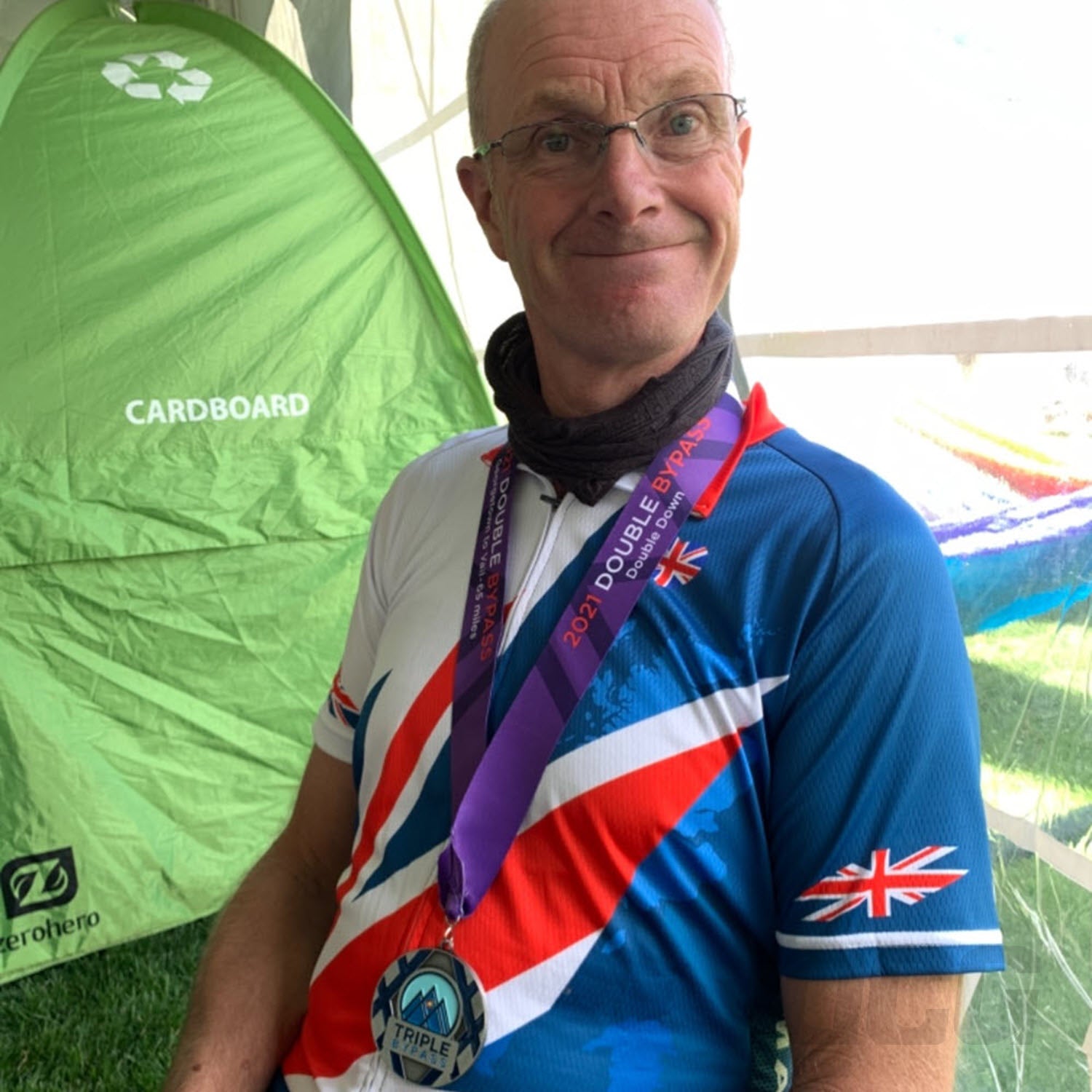 Men's UK Badge Union Jack Short Sleeve Cycling Jersey