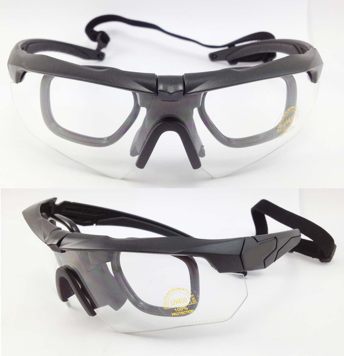 Ultra light thick temple cycling sunglasses with 3 interchangeable color lenses