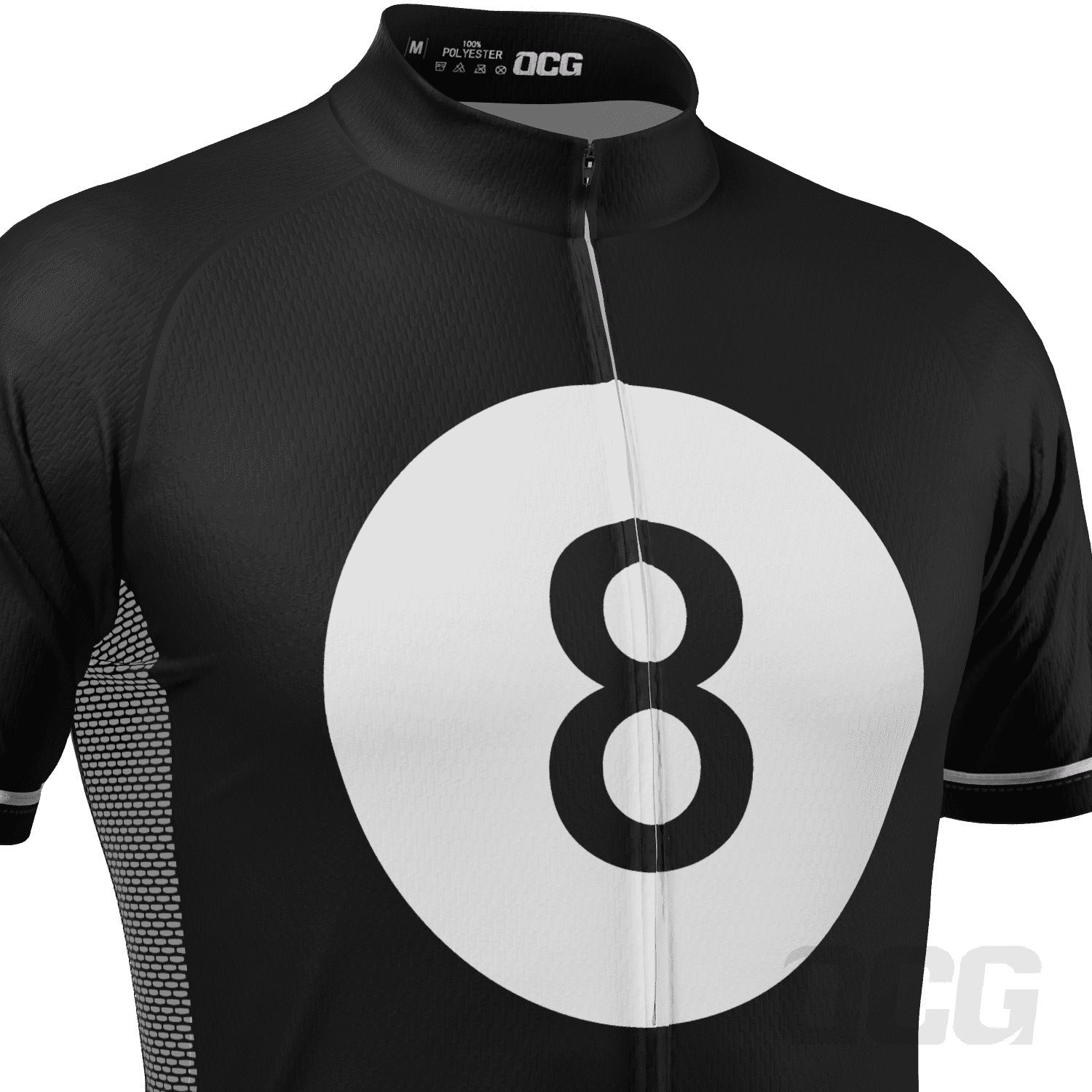 Men's Magic 8-Ball Black Short Sleeve Cycling Jersey