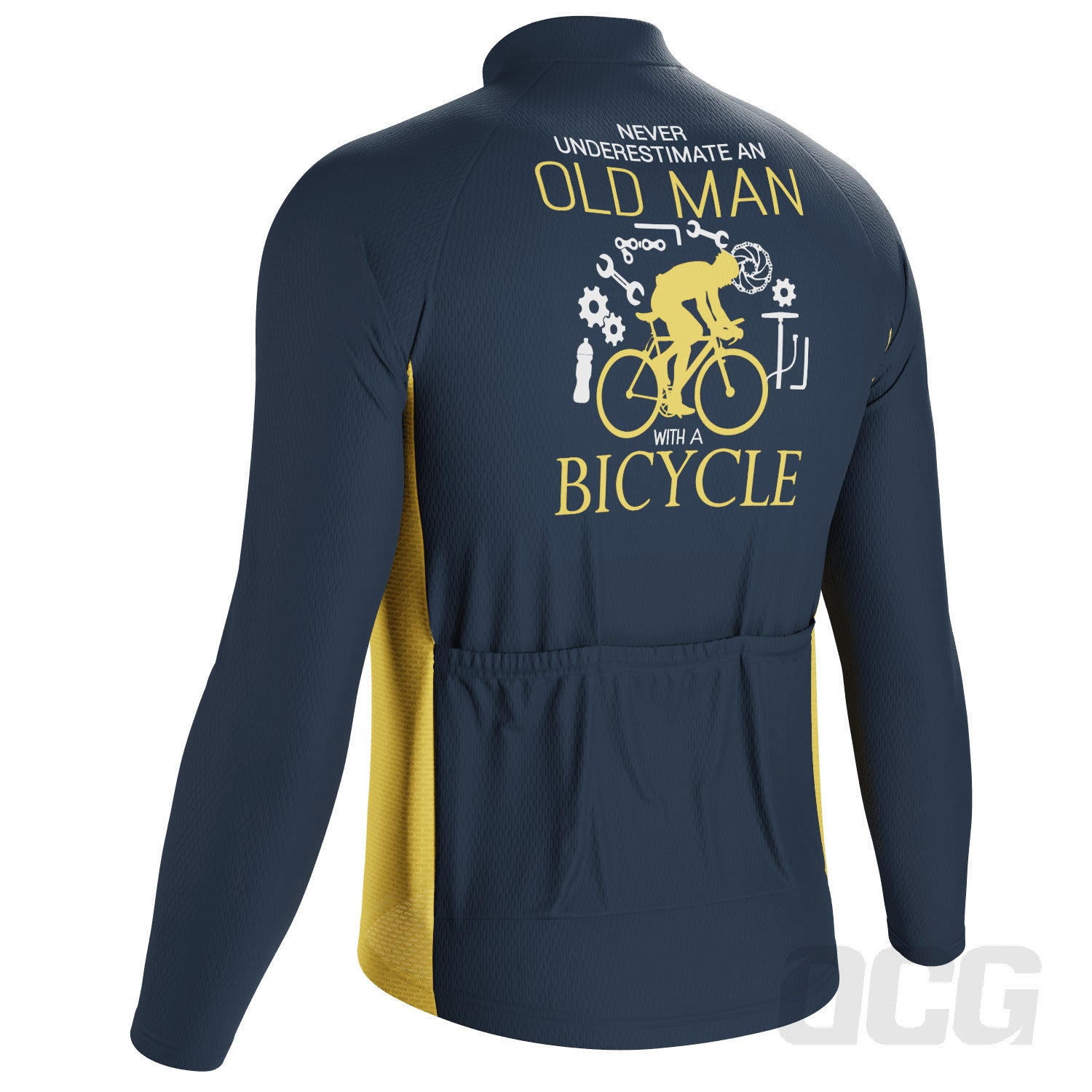 Men's Old Man Bicycle Long Sleeve Cycling Jersey