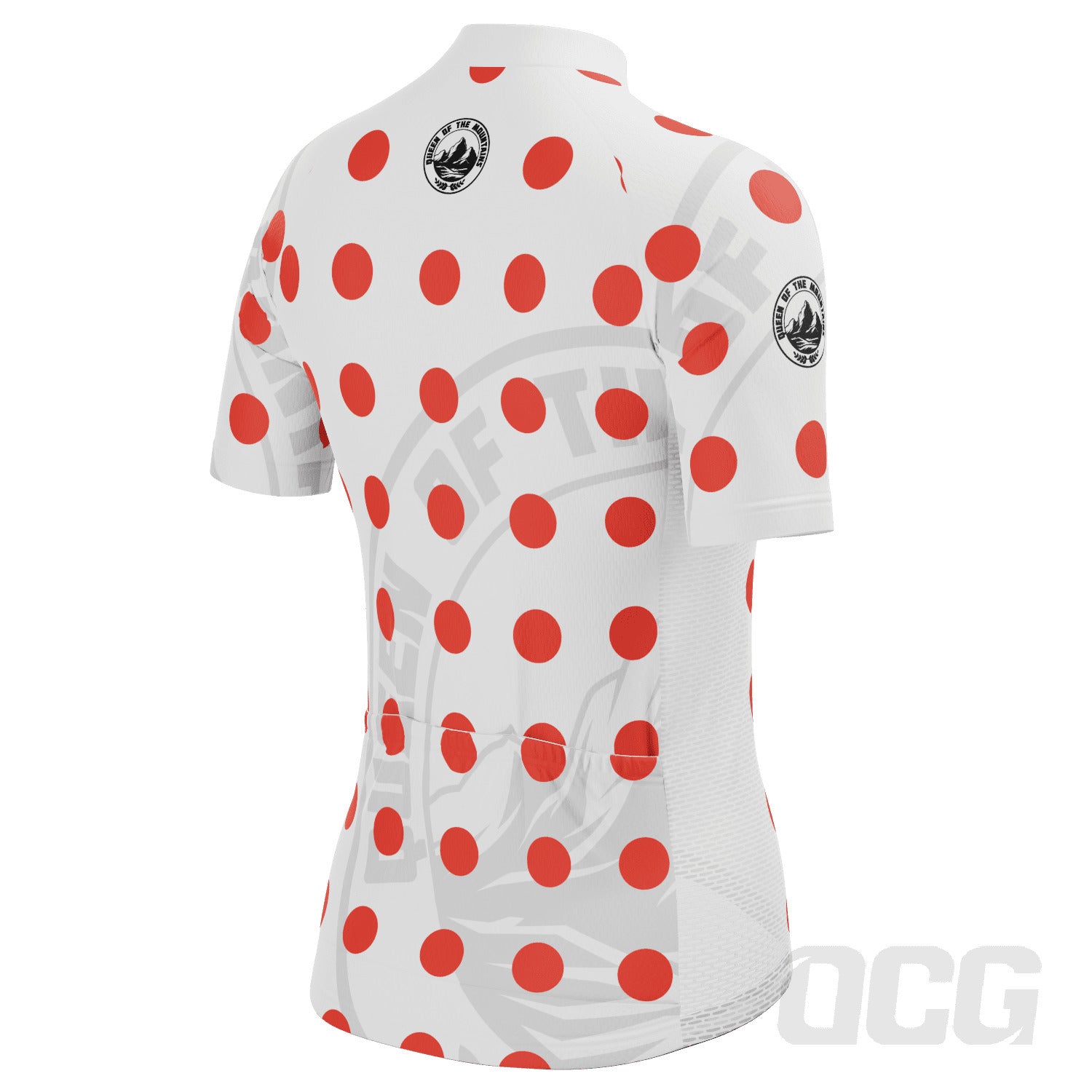 Women's King of the Mountains Polka Dot Short Sleeve Cycling Jersey