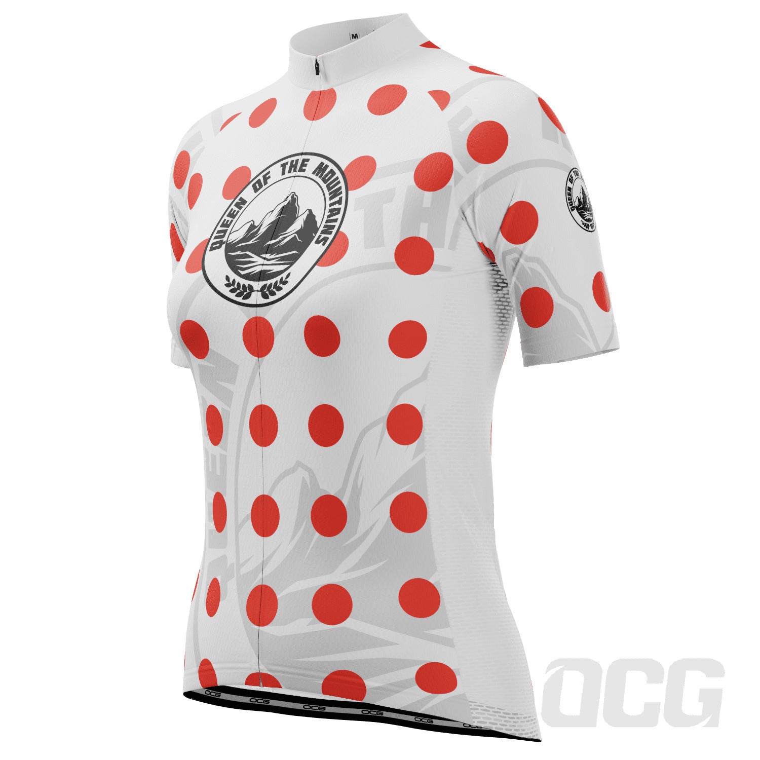 Women's King of the Mountains Polka Dot Short Sleeve Cycling Jersey