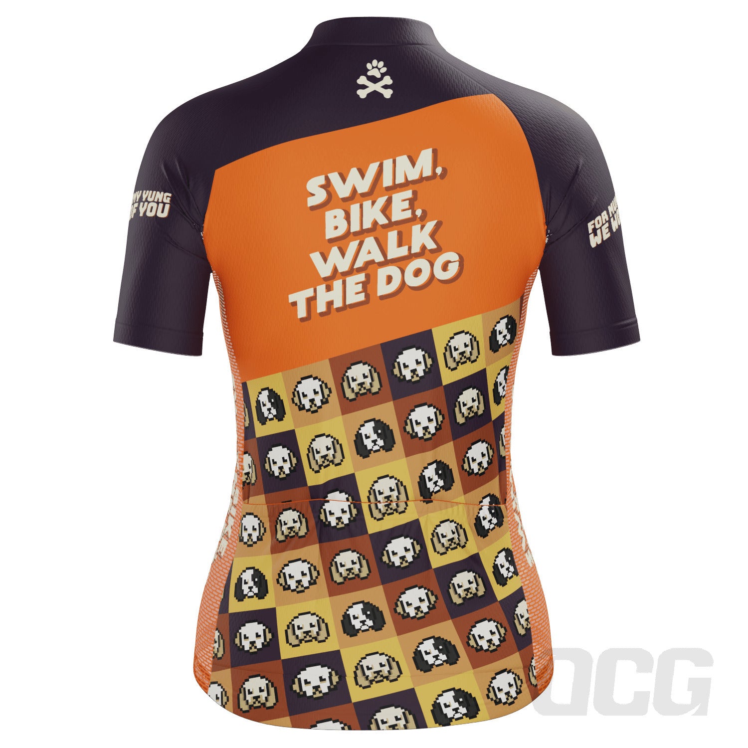 Women's Swim, Cycle, Run - Mummy Yung Short Sleeve Cycling Jersey