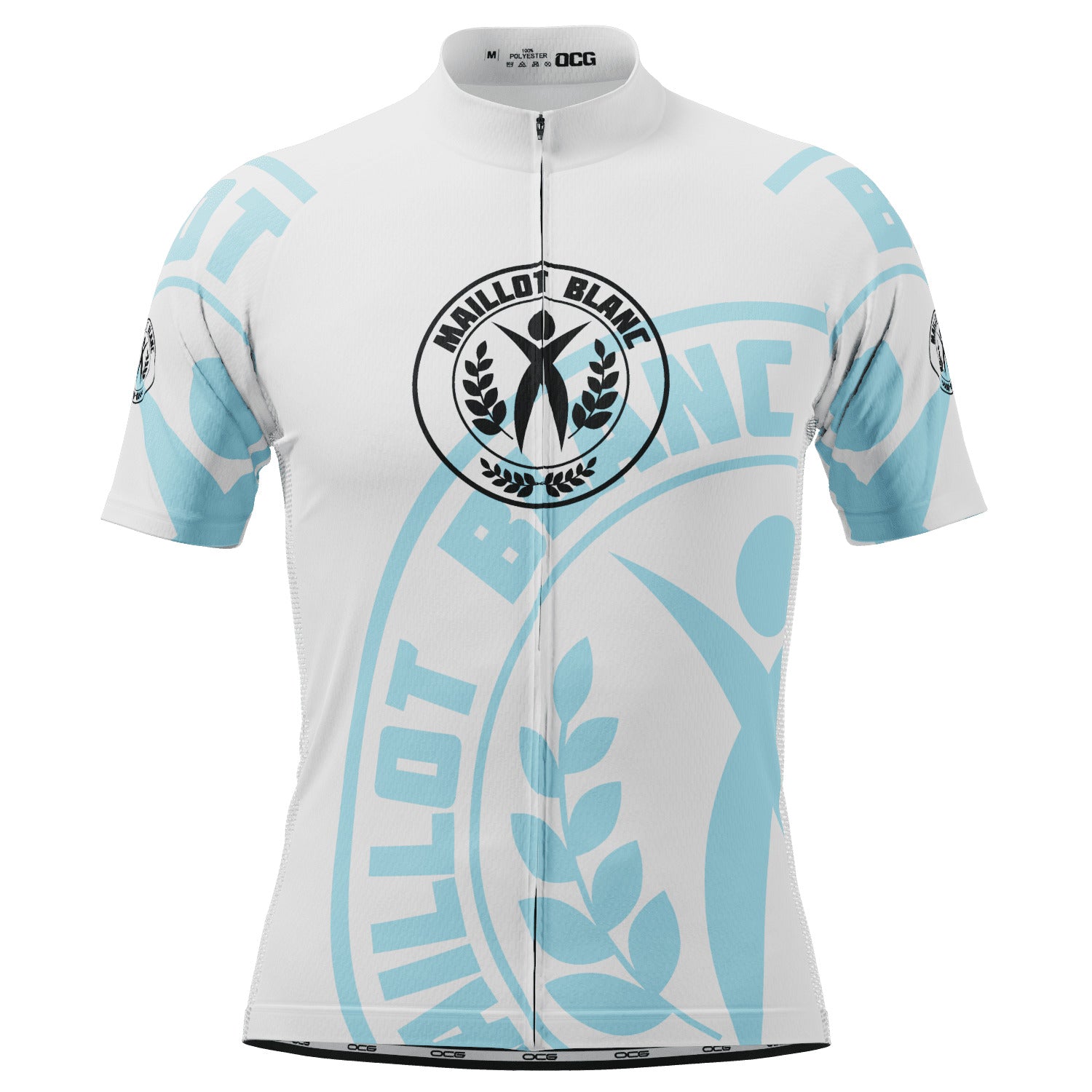 Men's Young Rider Maillot Blanc Short Sleeve Cycling Jersey