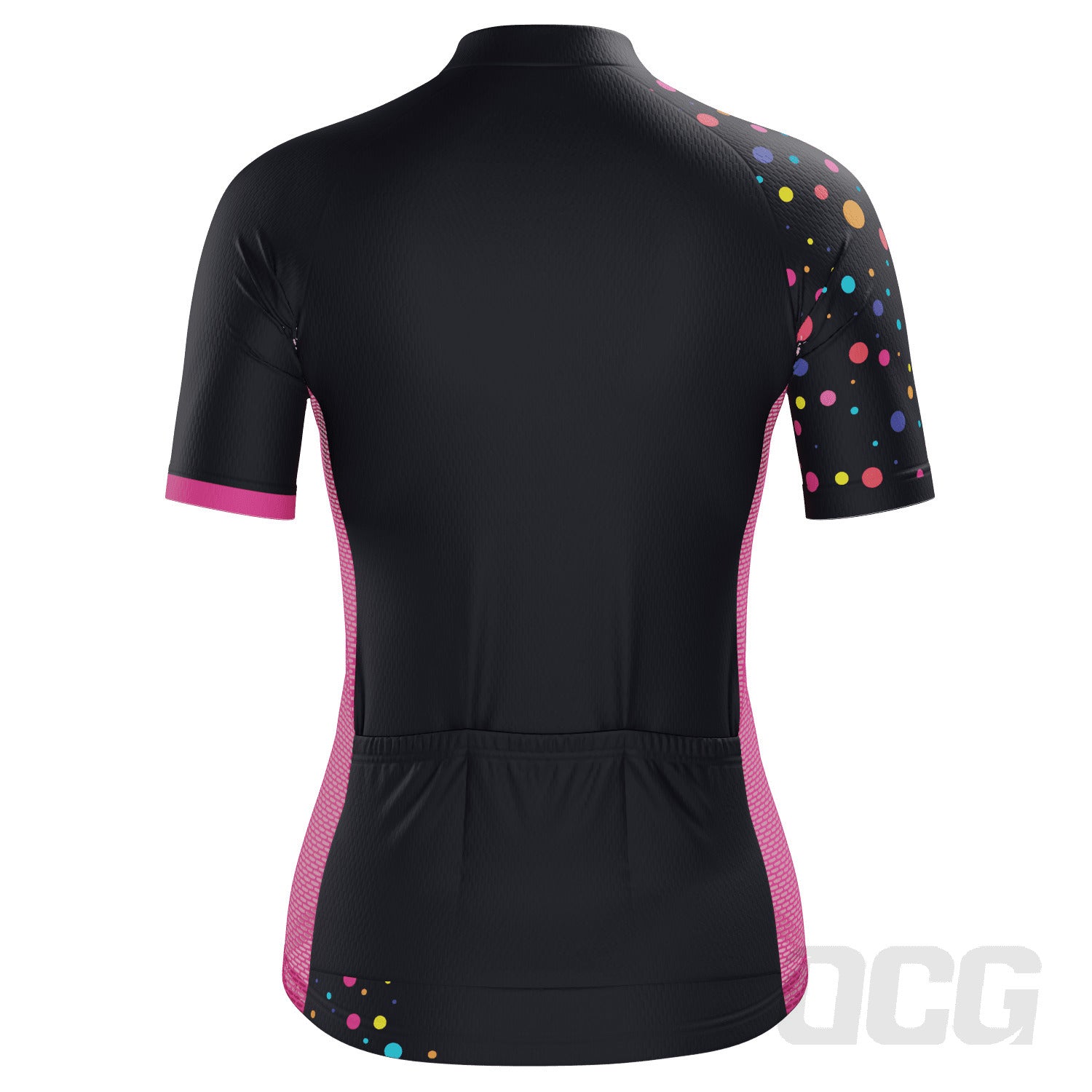 Women's Rainbow Polka Dot Short Sleeve Cycling Jersey
