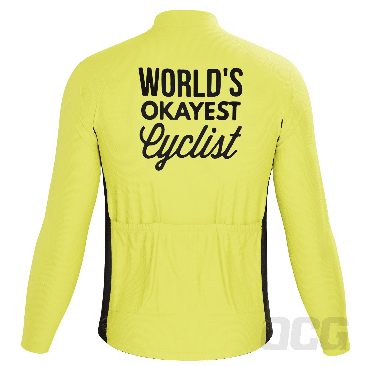 Men's Worlds Okayest Cyclist Long Sleeve Cycling Jersey