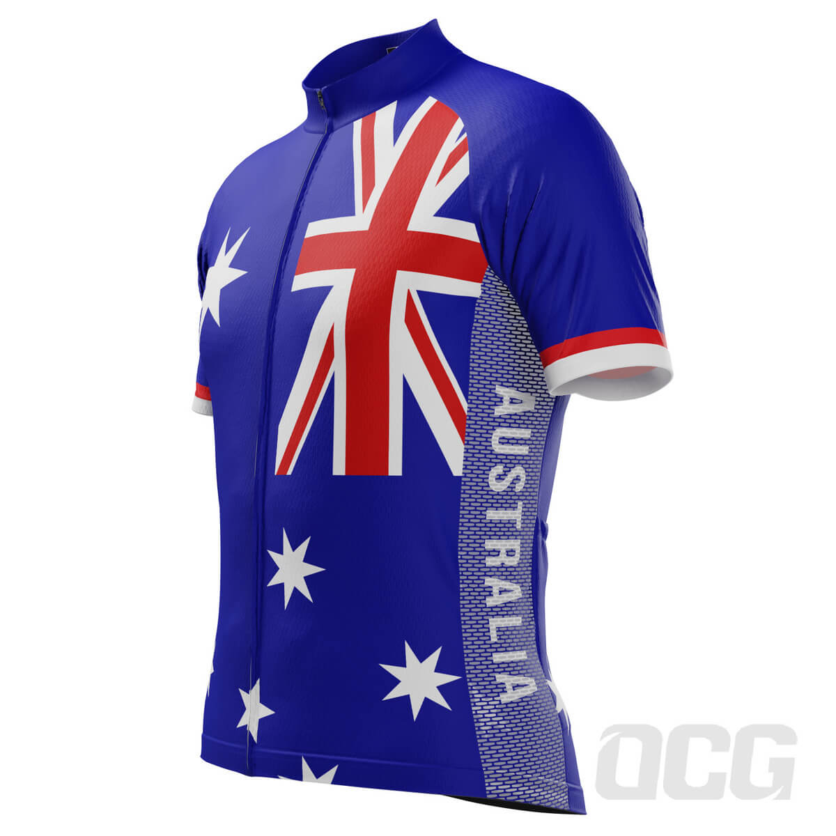 Men's Australian Flag Southern Cross Short Sleeve Cycling Jersey