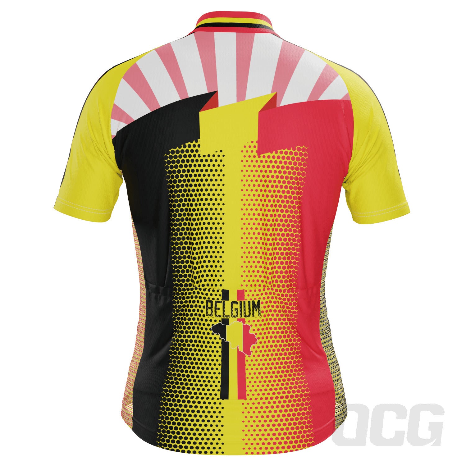 Men's World Countries Flag Belgium Short Sleeve Cycling Jersey