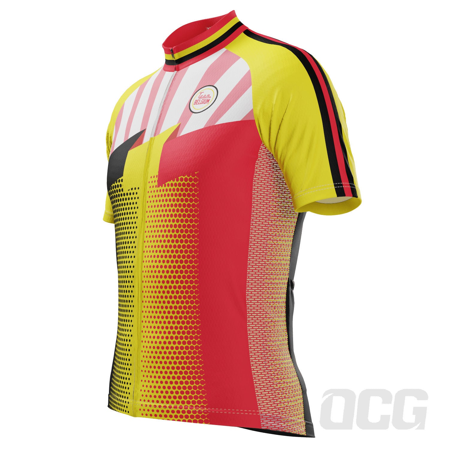Men's World Countries Flag Belgium Short Sleeve Cycling Jersey