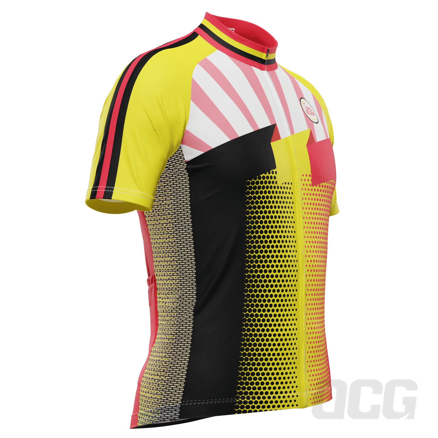 Men's World Countries Flag Belgium Short Sleeve Cycling Jersey