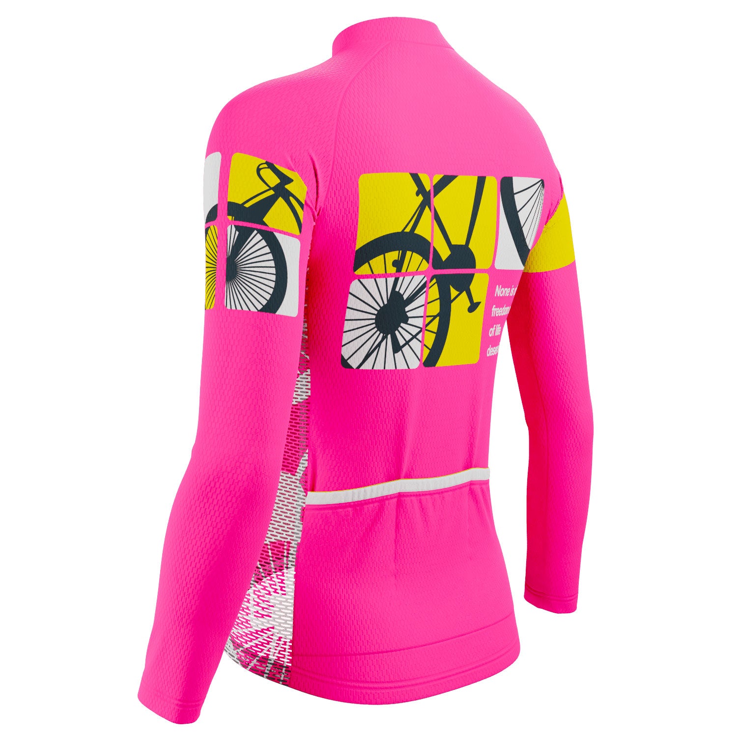 Women's Born to Ride Series 1 Long Sleeve Pink Cycling Jersey