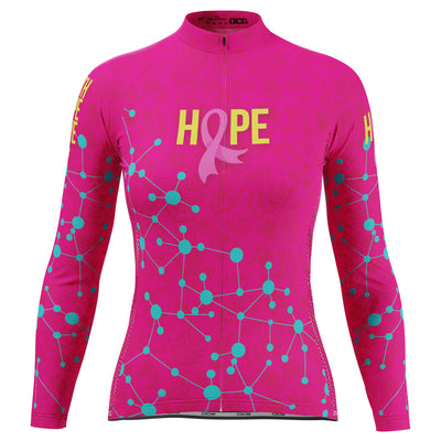 Women's Breast Cancer Faith Hope Love Long Sleeve Cycling Jersey