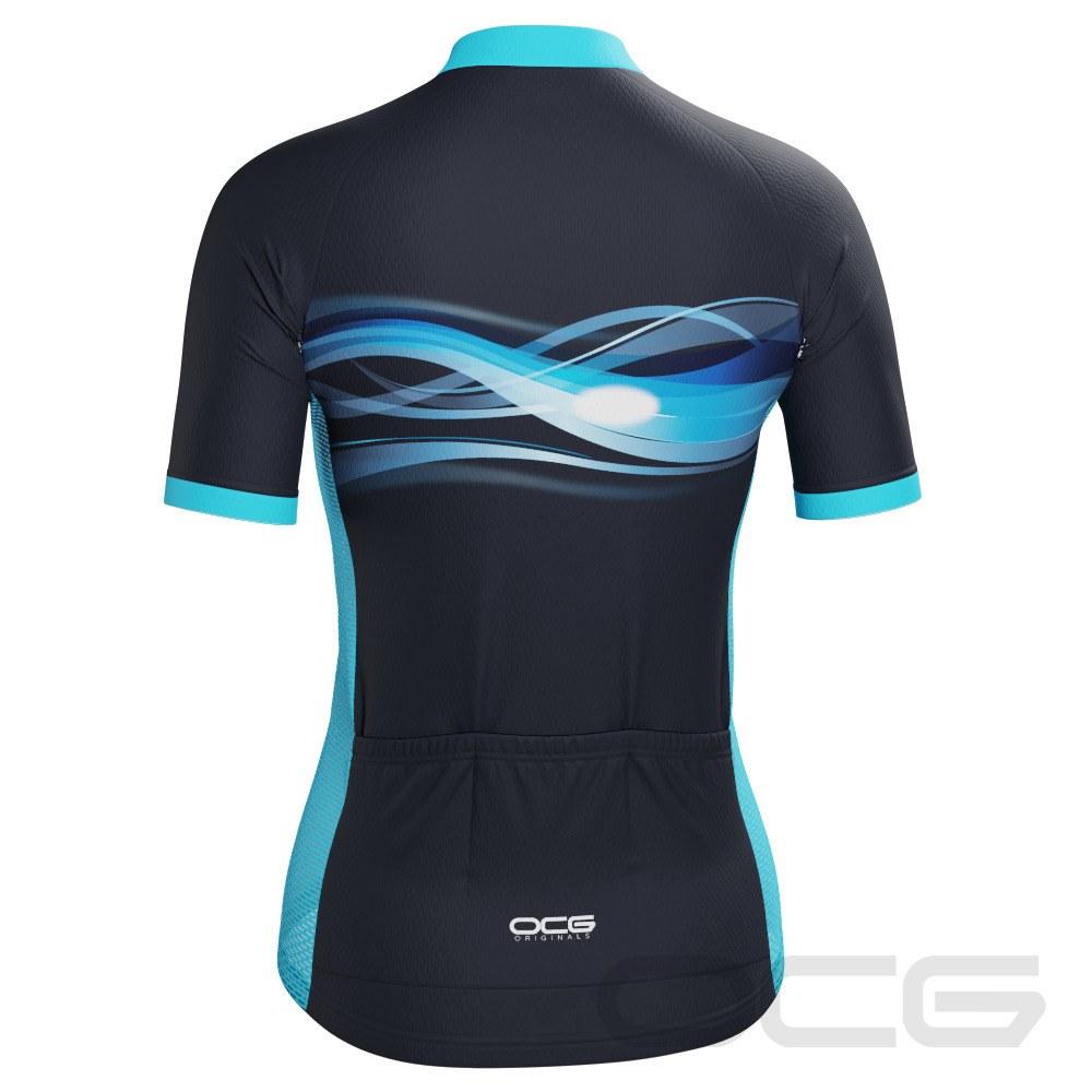 Women's Cosmos Blue Short Sleeve Cycling Jersey [clearance]